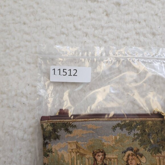 Vintage Tapestry Crossbody Shoulder Handbag Purse Romantic Victorian Gold Chain - Picture 7 of 7